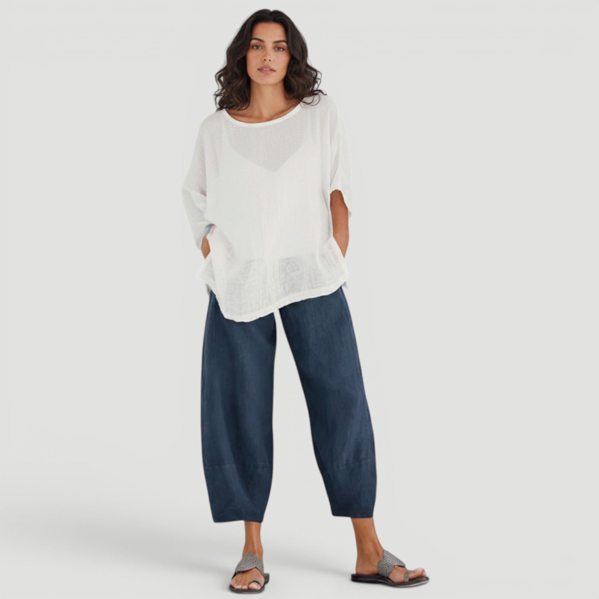 Ellmont London | Women's Linen Wide Leg Pants – Lightweight Summer Trousers