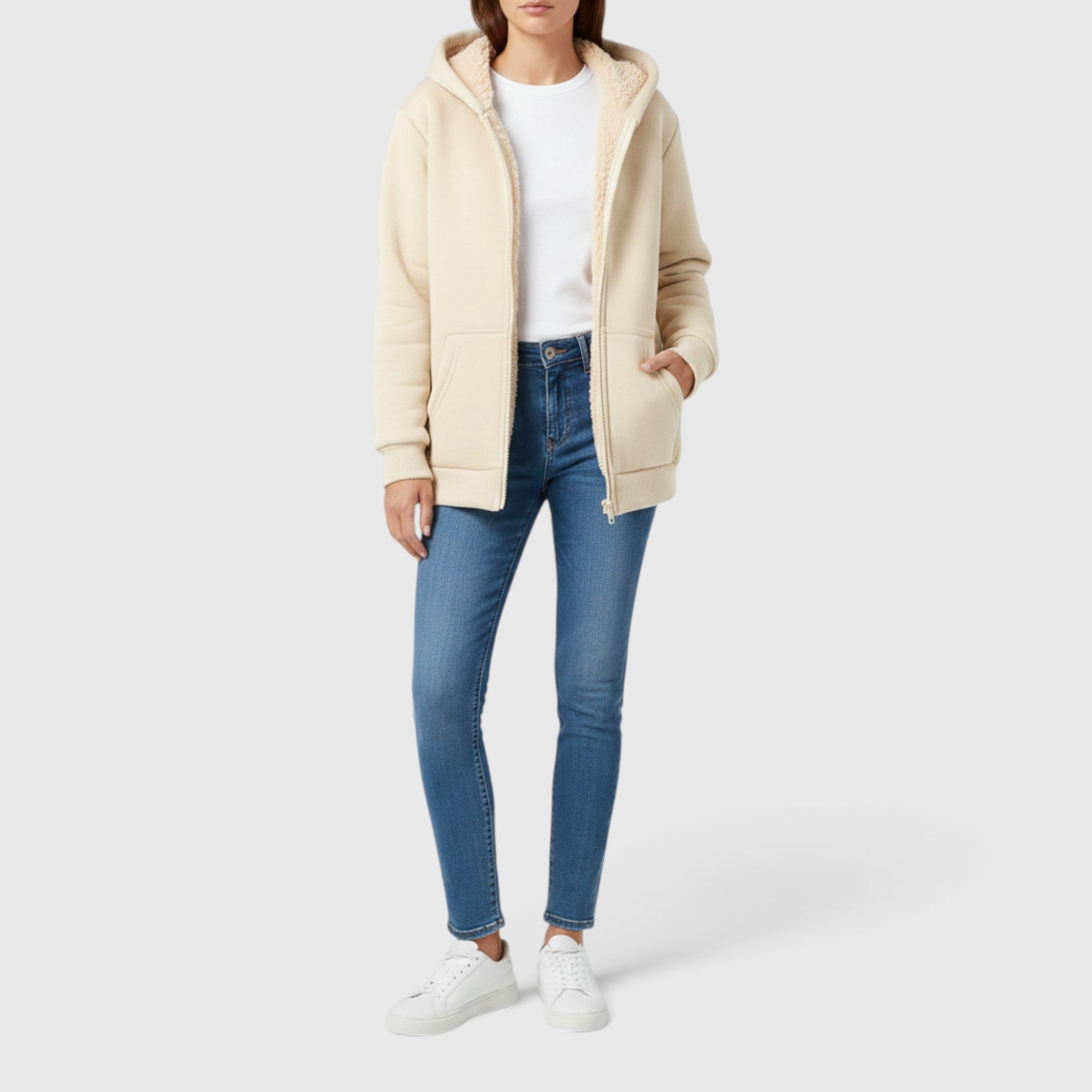 Marcus | Men's Zip-Up Fleece Lined Hoodie – Casual Winter Jacket