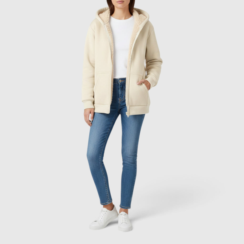 Marcus | Men's Zip-Up Fleece Lined Hoodie – Casual Winter Jacket