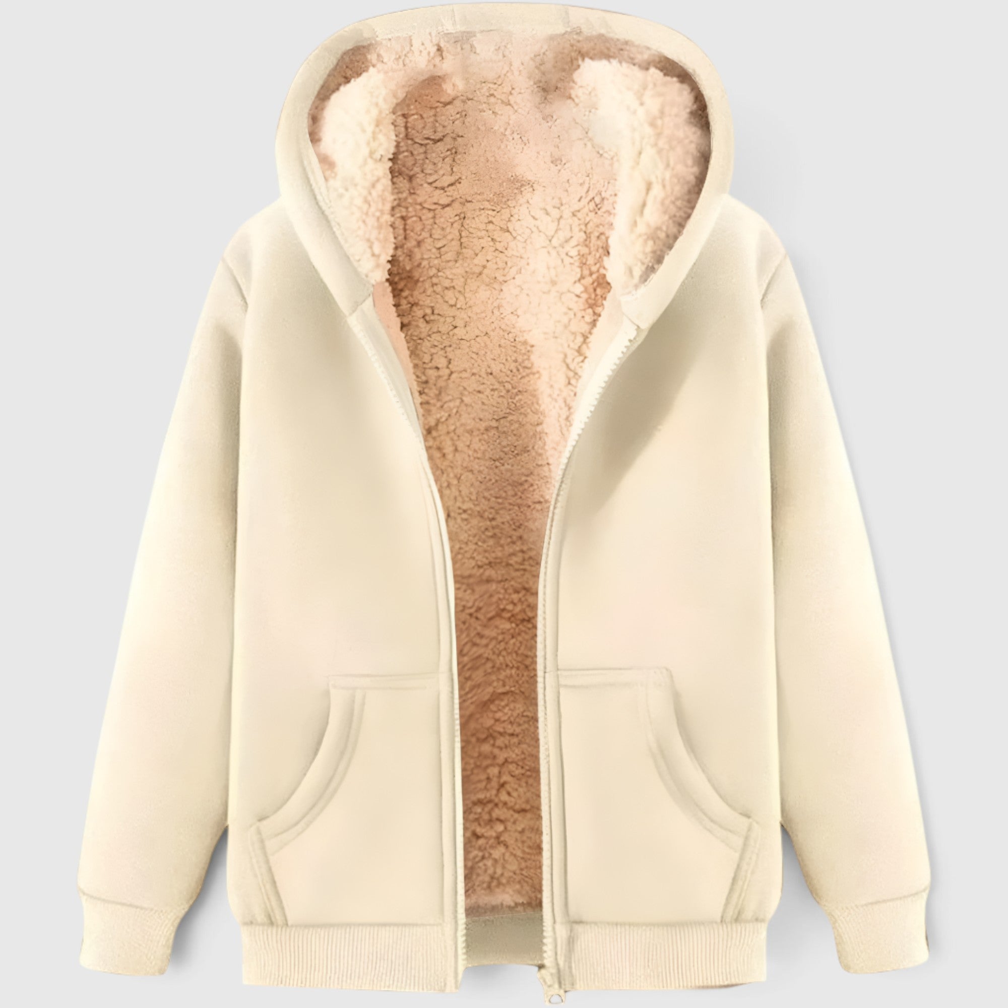 Marcus | Men's Zip-Up Fleece Lined Hoodie – Casual Winter Jacket