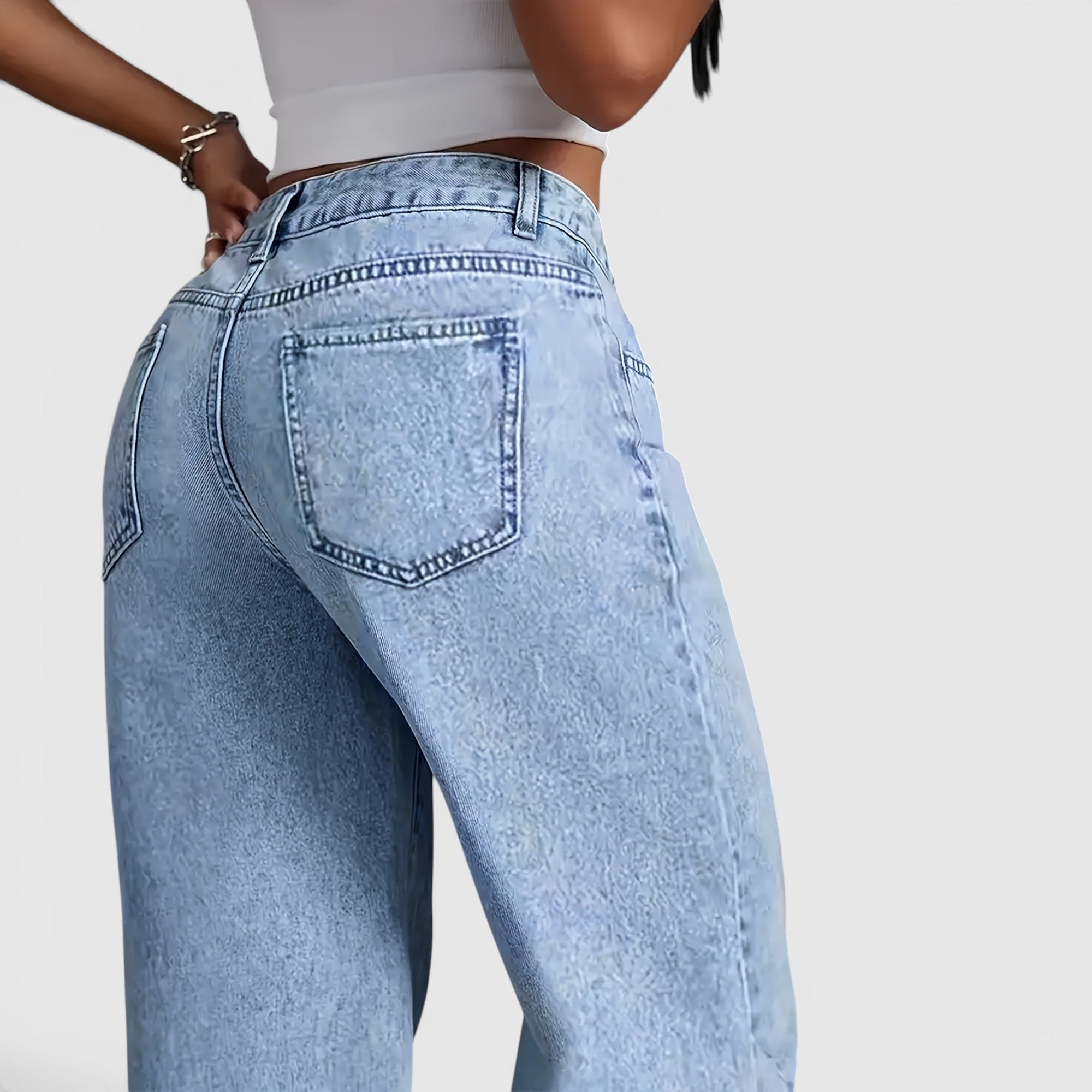 Ellmont London | Women's Oversized High Waist Jeans for Work & Travel