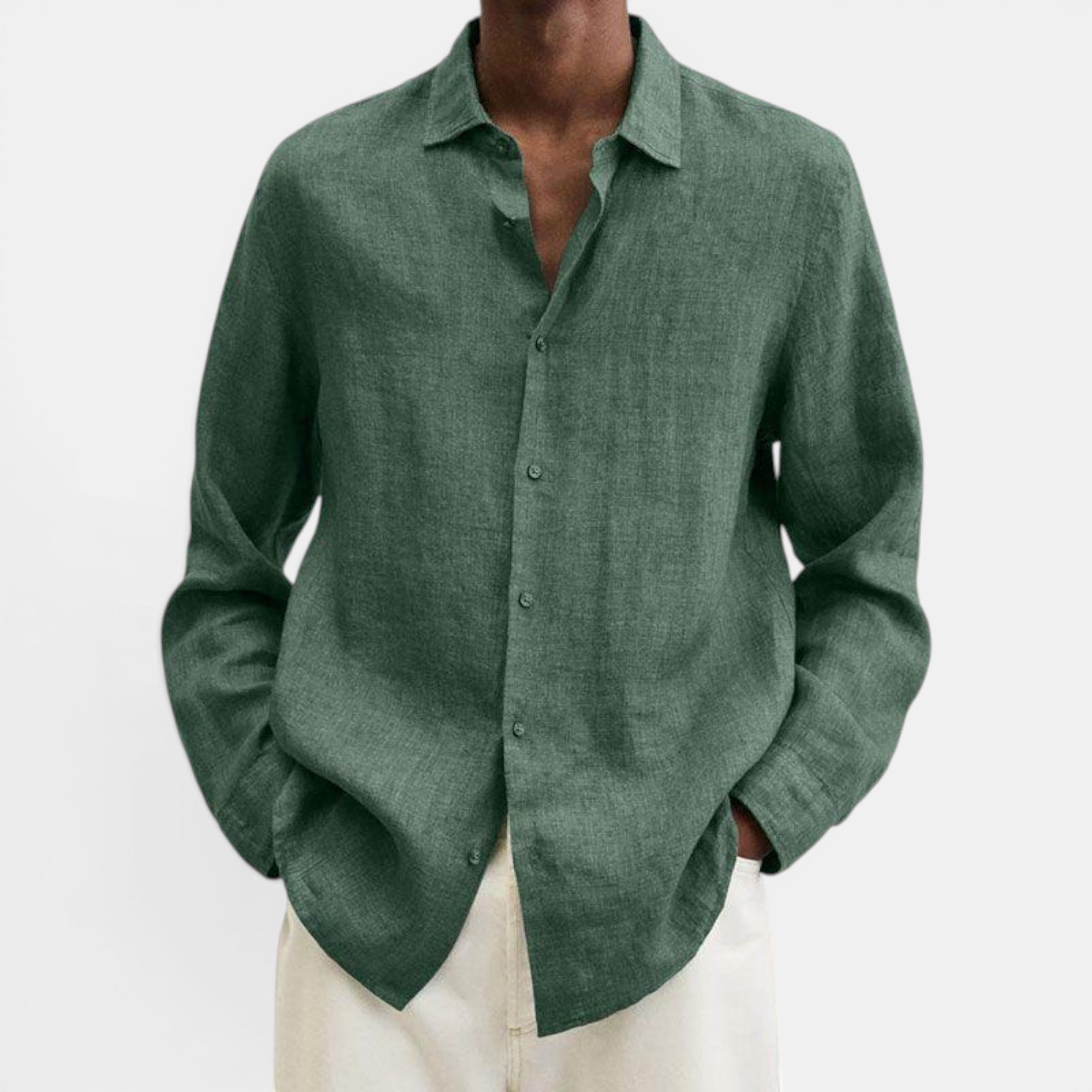 Ellmont London | Men's Lightweight Linen Breathable Button Up Shirt