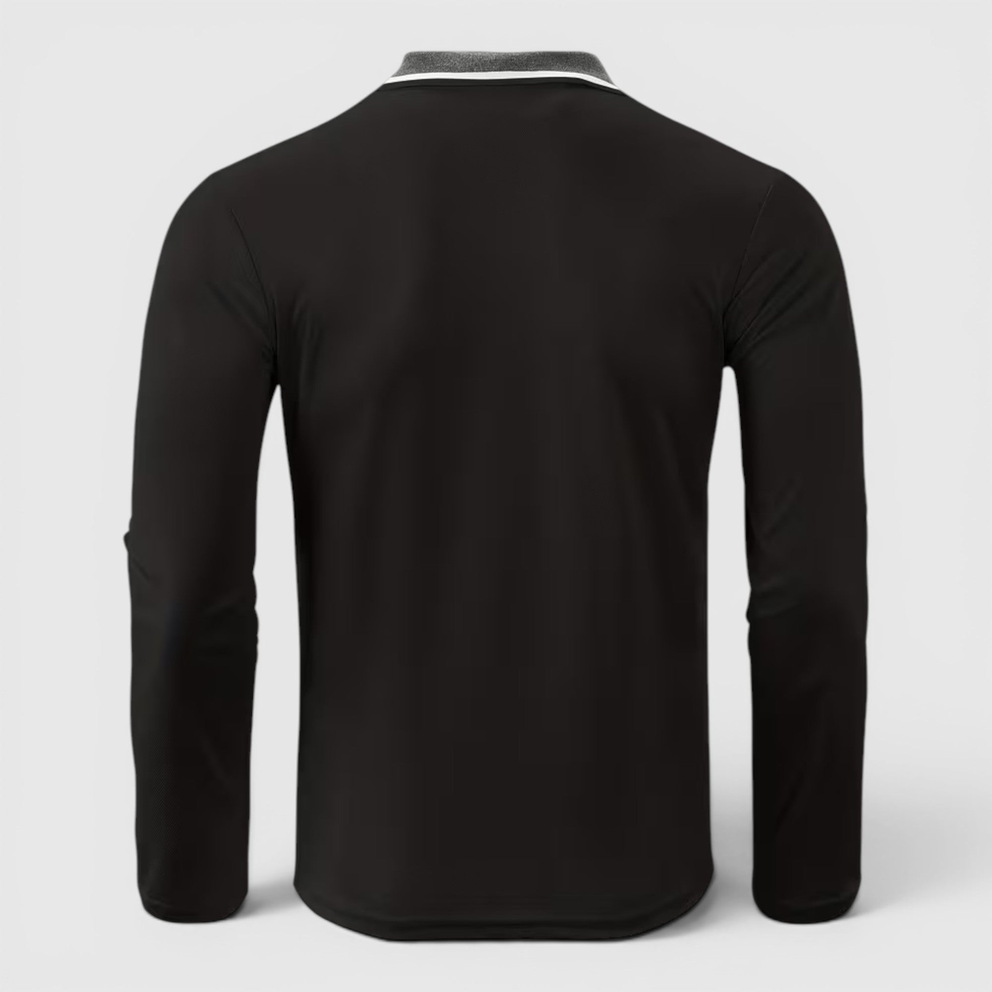 Ellmont London | Men's Long Sleeve Polo Shirt Contrast Collar Regular Fit Button Up