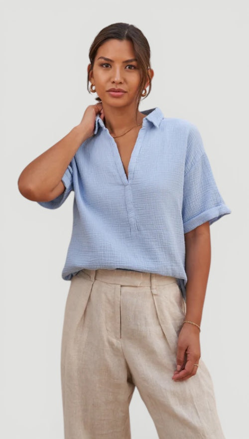 Ellmont London | Women’s Easy Care Cotton Care Cotton Summer Blouse