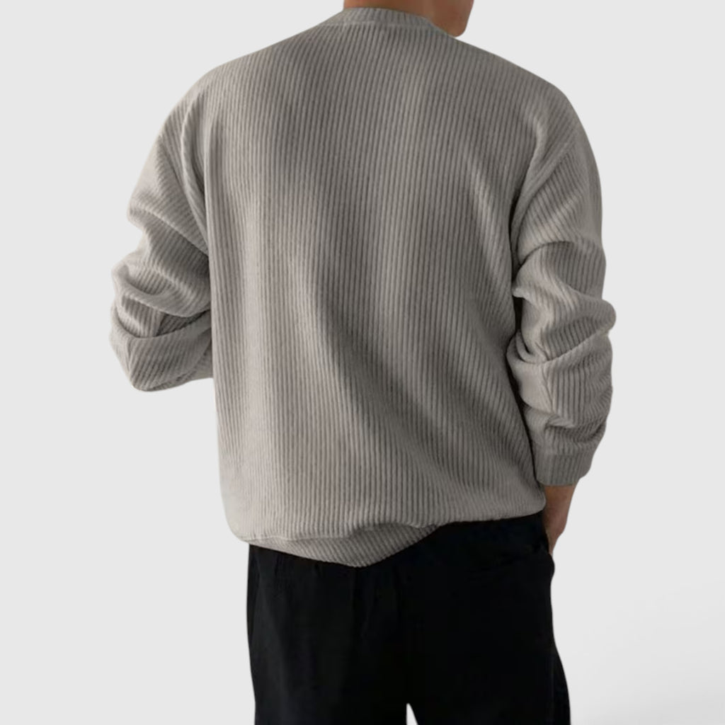 Liam | Men's Crewneck Sweater Loose Fit Everyday Knit Sweatshirt