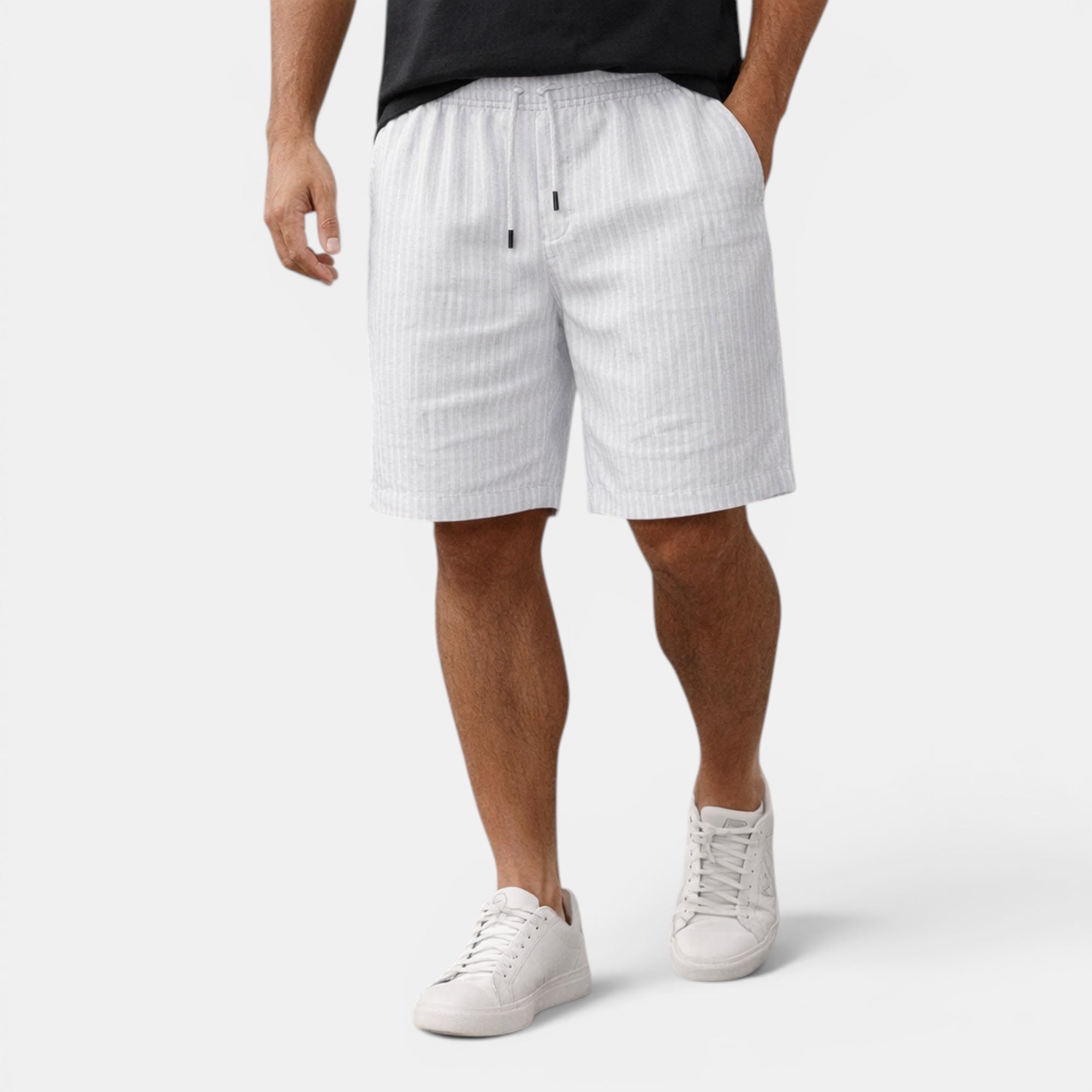 Ellmont London | Men's Breathable Casual Linen Summer Shorts Regular Fit