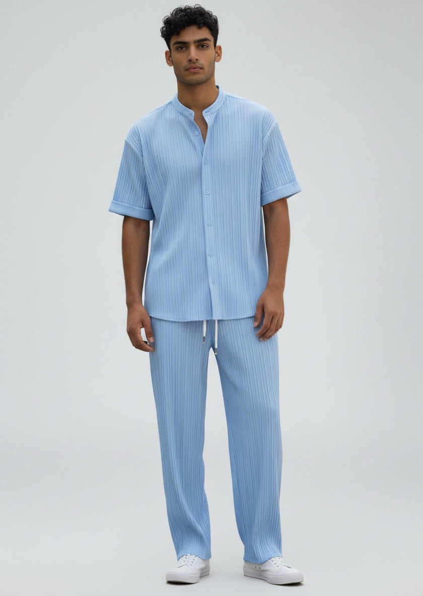 Ellmont London | Men’s Summer 2 Piece Set Casual Shirt and Drawstring Pants