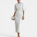 Ellmont London | Women's Elegant Occasion Midi Summer White Prom Dress