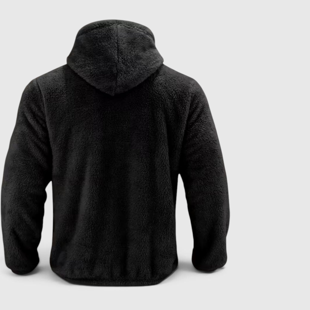 Jasper | Men's Warm Zip Up Teddy Jacket – Hooded Plus Size Outerwear