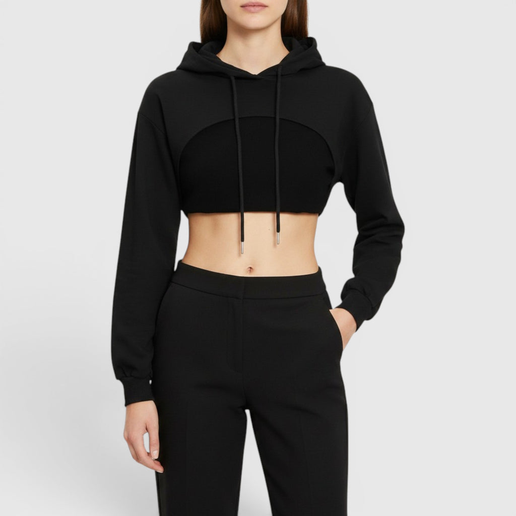 Ellmont London | Short Hooded Sweatshirt – Casual Cropped Pullover for Women