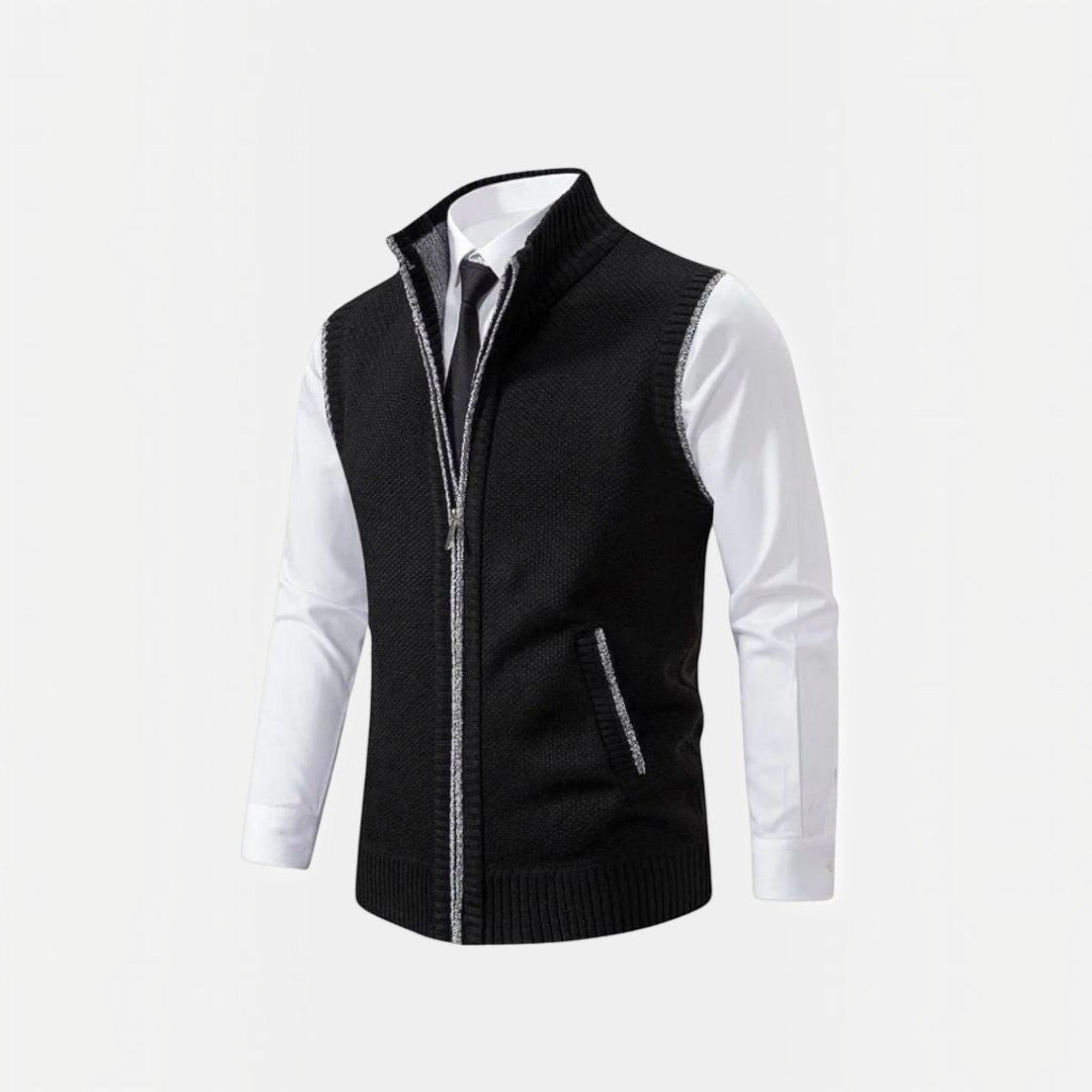 Ellmont London | Sweater Vest Men's Lightweight Full Zip Layering Vest