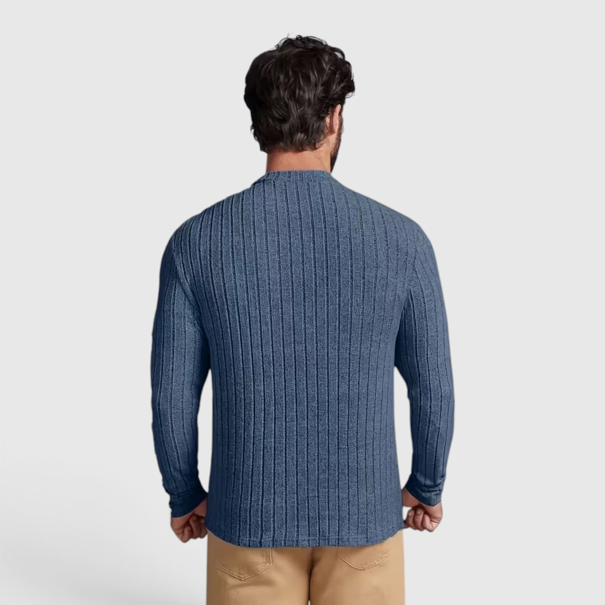 Peter | Men's Crewneck Sweater – High Stretch Knit Pullover Regular Fit