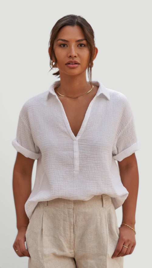 Ellmont London | Women’s Easy Care Cotton Care Cotton Summer Blouse