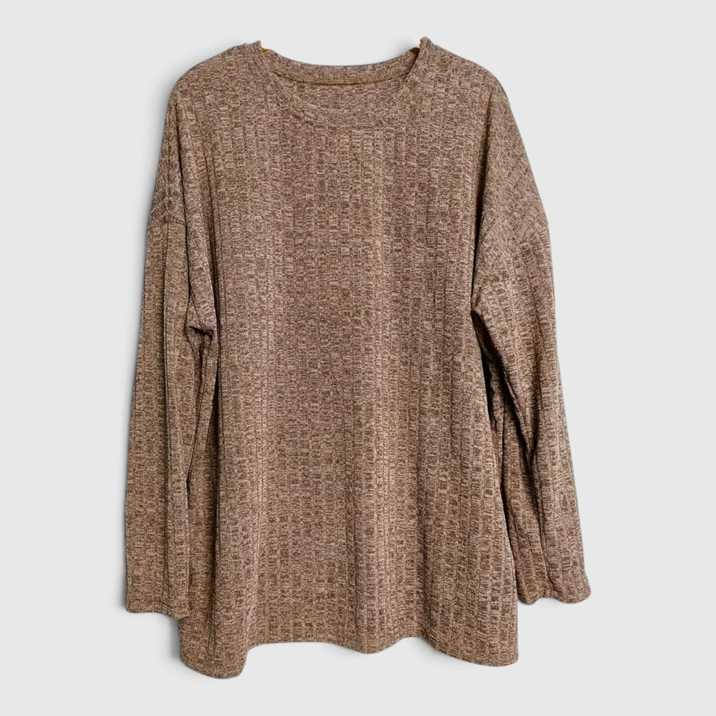 Lola | Women's Plus Size Crewneck Sweater – Relaxed Fit Long Sleeve Casual Top