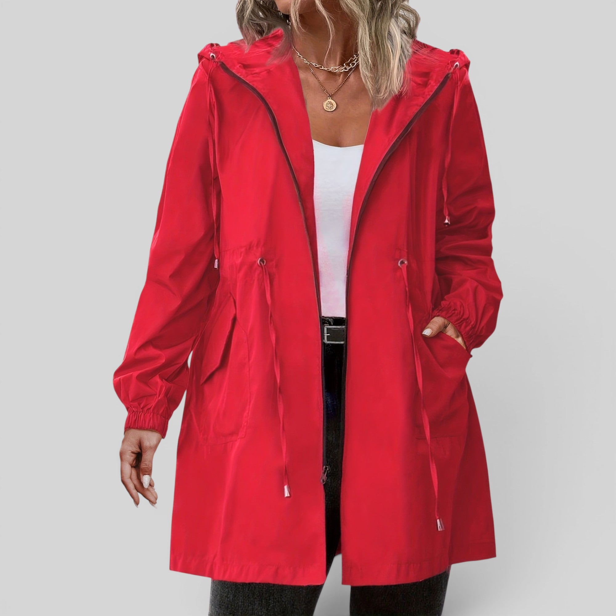 Ellmont London | Women's Waterproof Trench Coat Full Zip Outdoor Rain Jacket