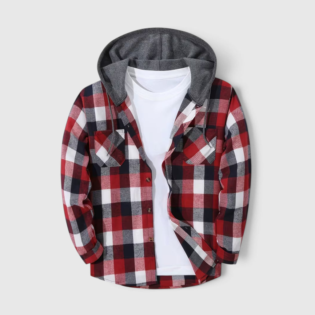 Nicholas | Men's Hooded Flannel Shirt Jacket – Everyday Plaid Layer