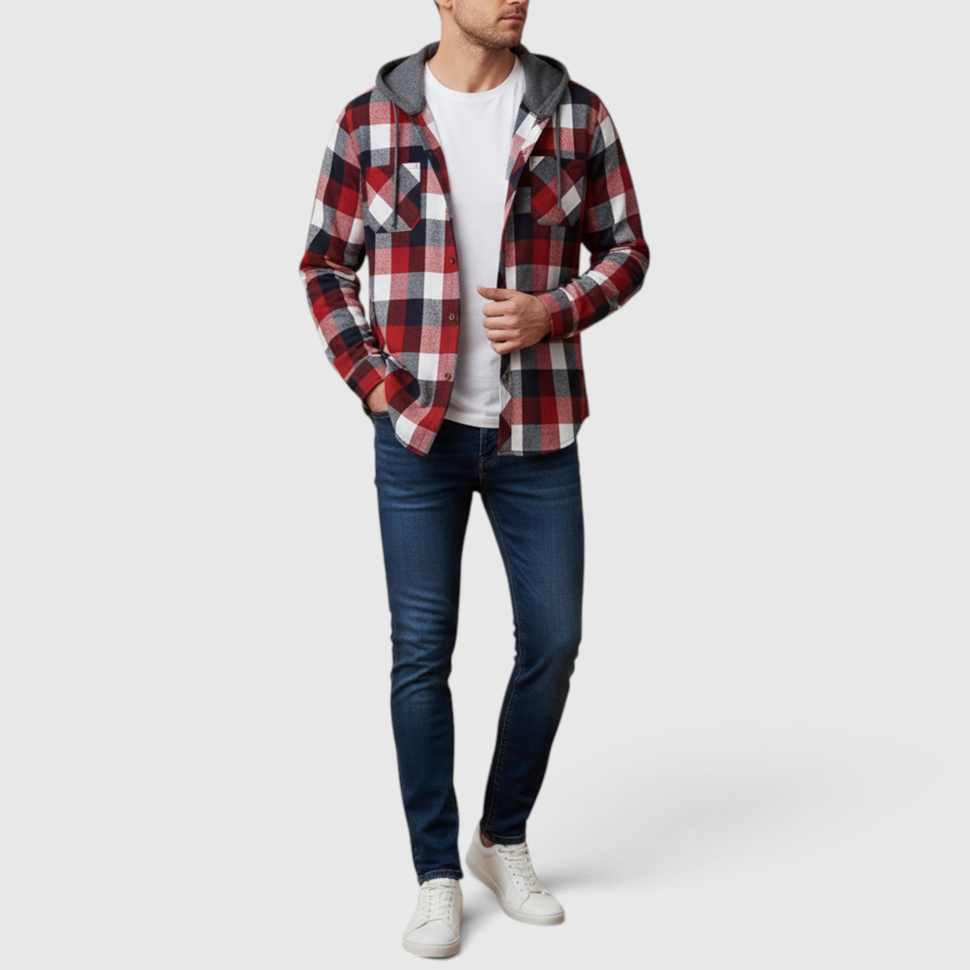 Nicholas | Men's Hooded Flannel Shirt Jacket – Everyday Plaid Layer