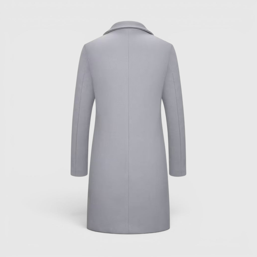 Ellmont London | Men's Trench Coat Single-Breasted Long Winter Overcoat