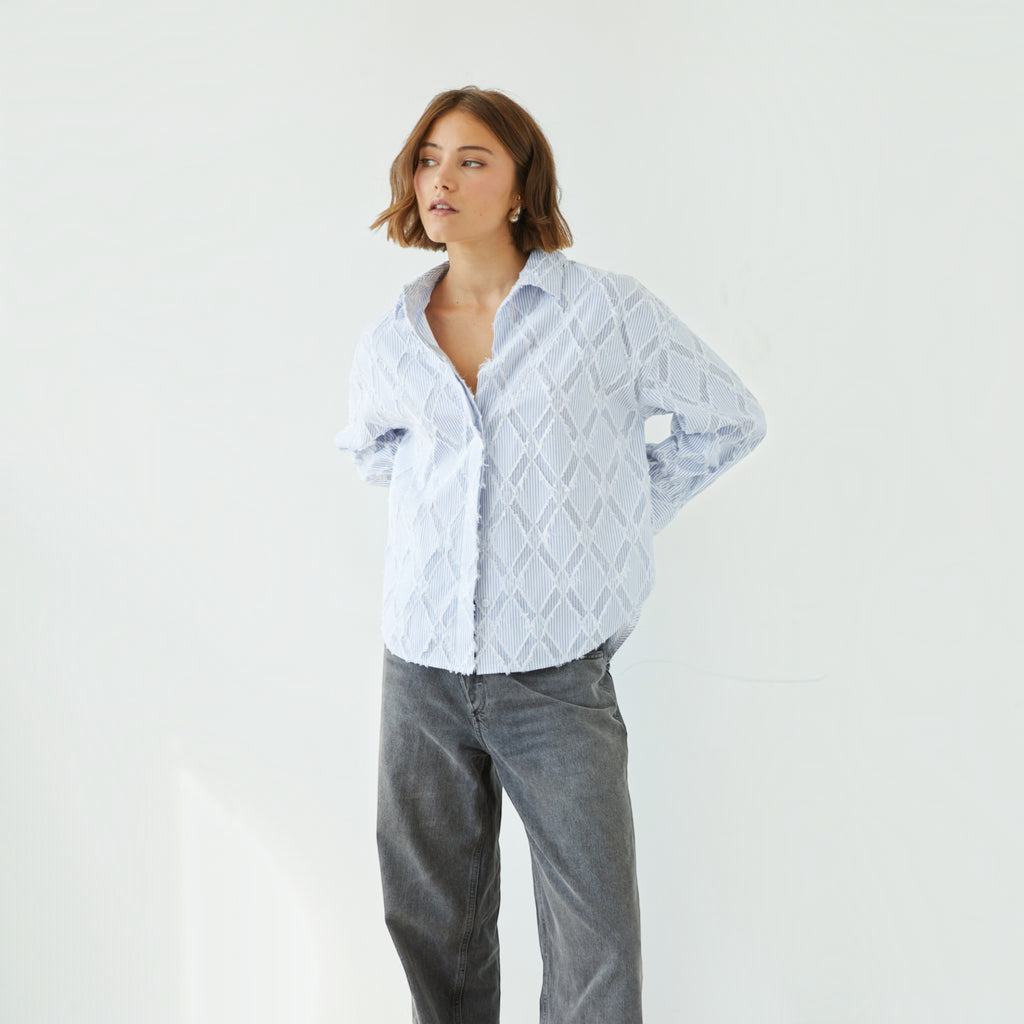 Ellmont London | Women's Boyfriend Fit Button-Down Summer Cotton Shirt