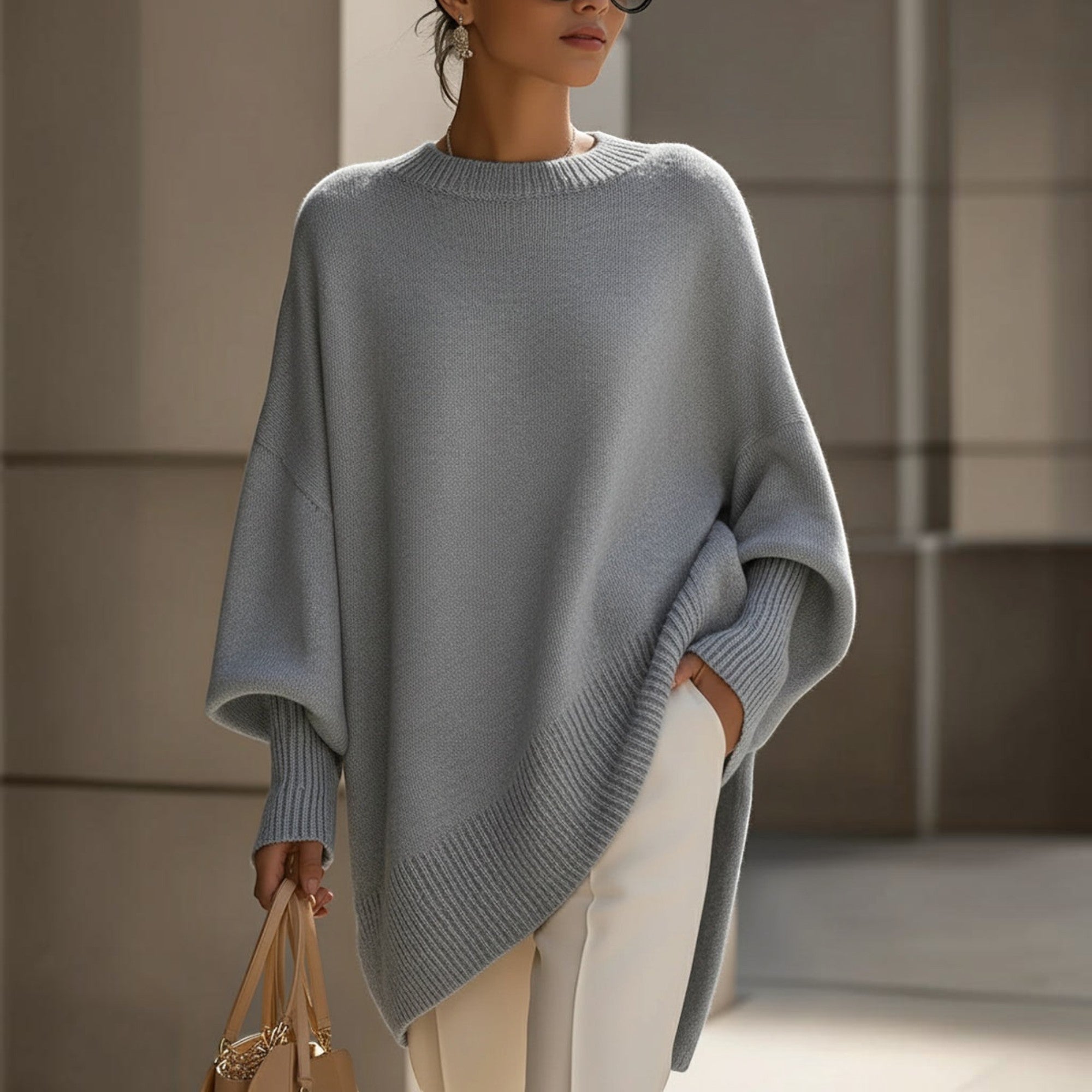 Ellmont London | Women's Cozy Sophisticated Sweater Soft Relaxed Fit Pullover
