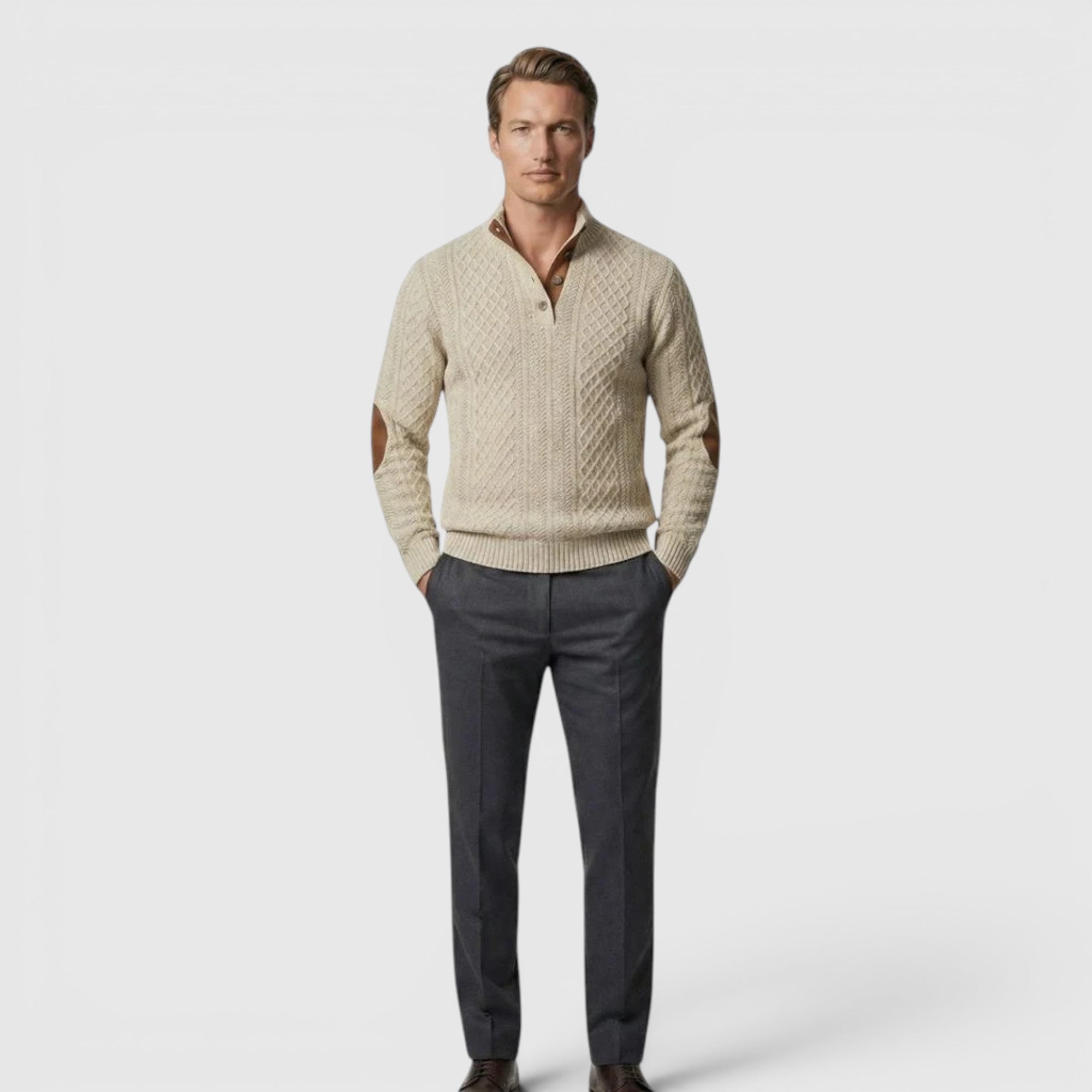Ellmont London | Men's Long Sleeve Sweater Cardigan Casual Knit Regular Fit