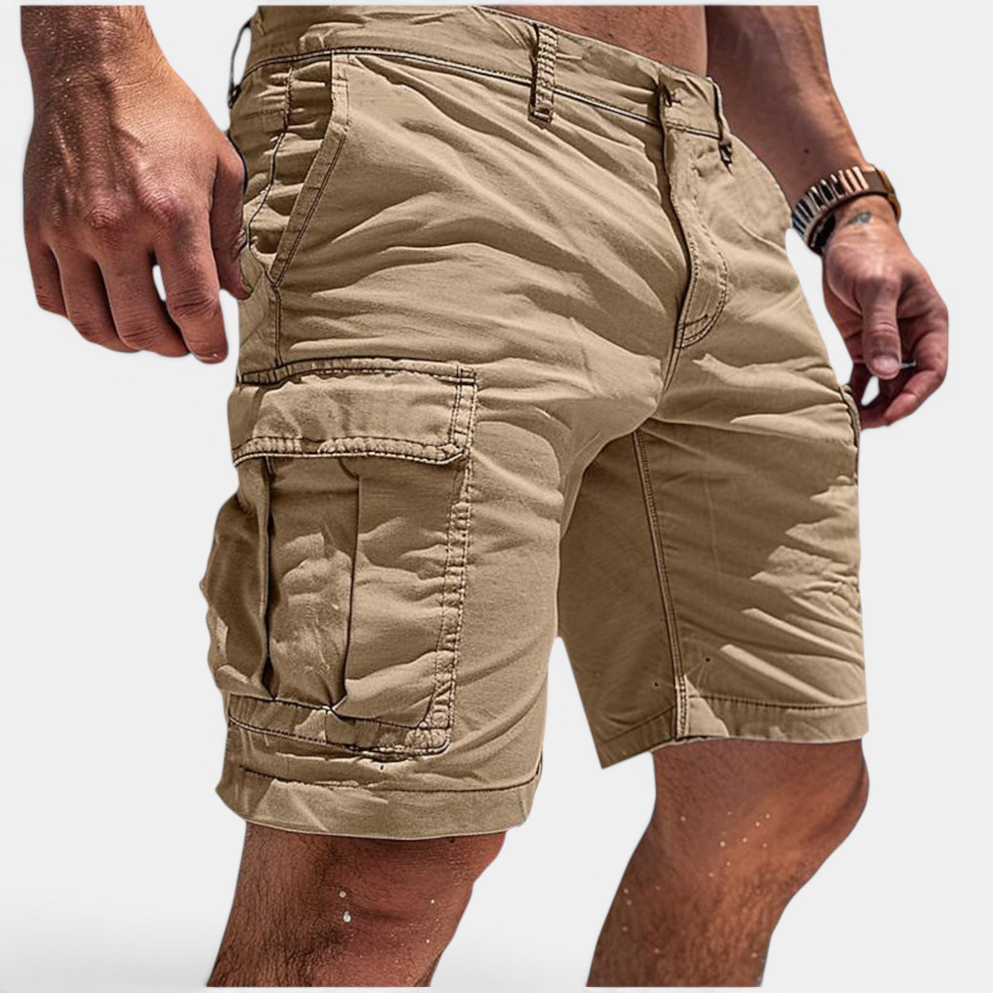 Ellmont London | Men's Lightweight Summer Cargo Multiple Pockets Shorts