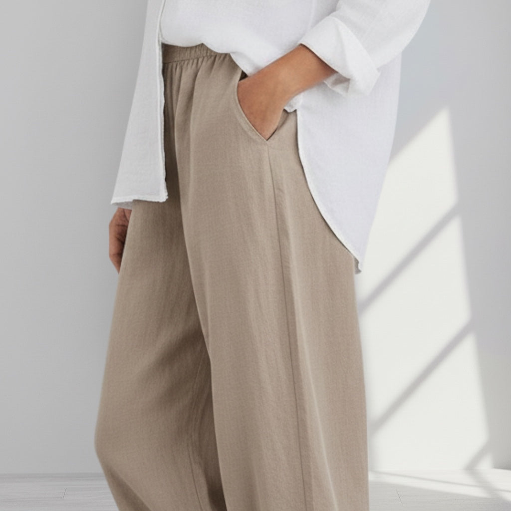 Ellmont London | Women’s Linen Leisure Summer Pants Relaxed Fit