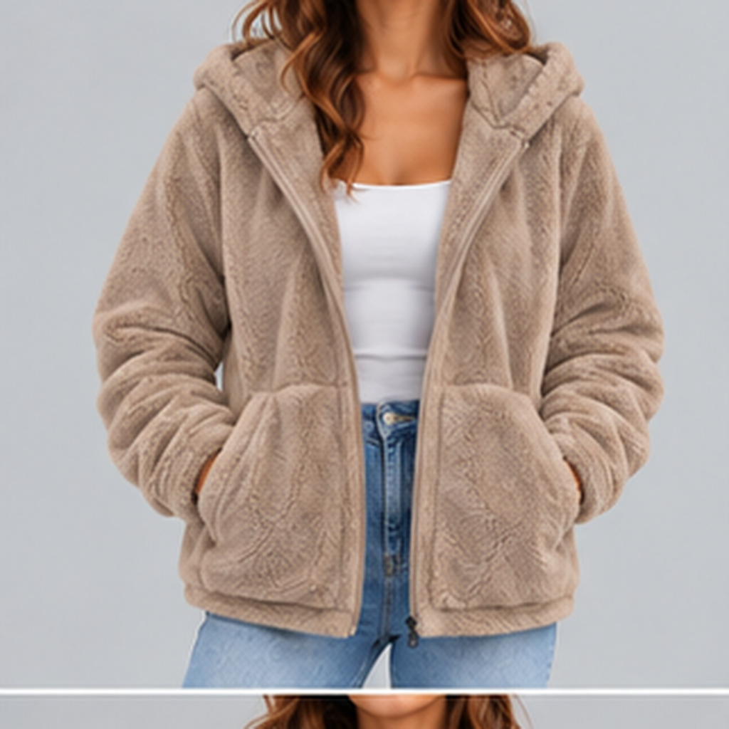 Men’s Sherpa Fleece Jacket – Hooded Full-Zip Winter Jacket