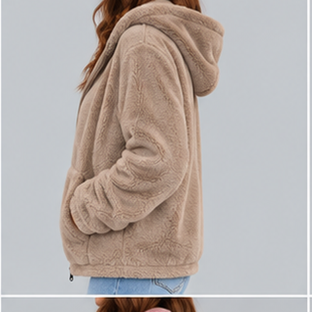 Men’s Sherpa Fleece Jacket – Hooded Full-Zip Winter Jacket