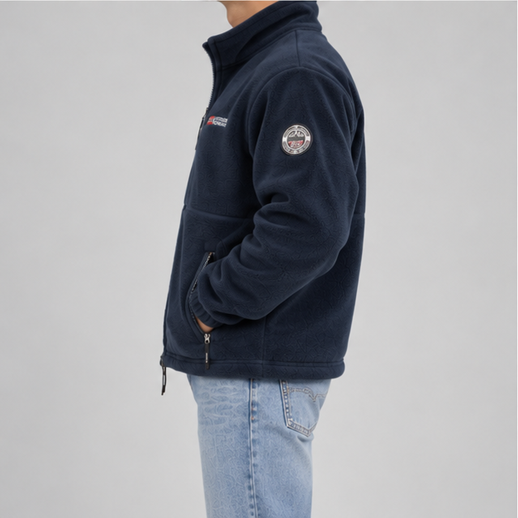 Men’s Fleece Jacket – Full-Zip Fleece Jacket with Stand-Up Collar