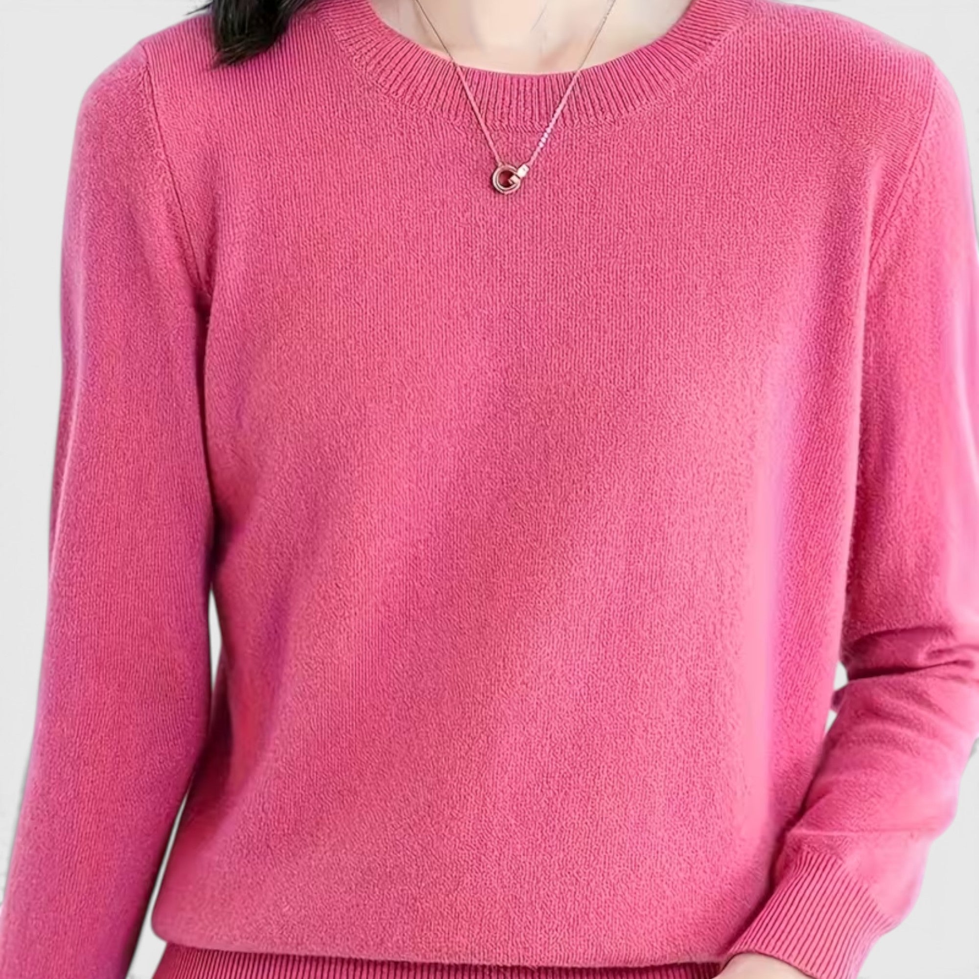 Juno | Women's Crewneck Sweater – Casual Loose Fit Everyday Knit Top