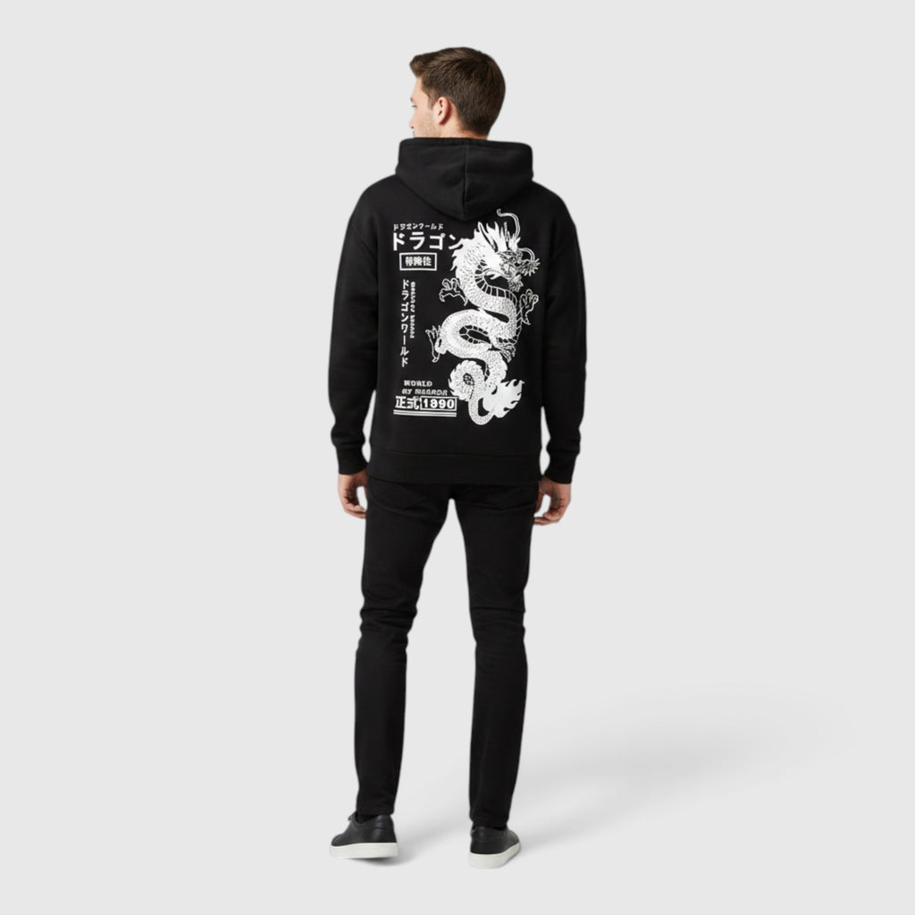 Theo | Men's Dragon Hoodie – Regular Fit Everyday Pullover