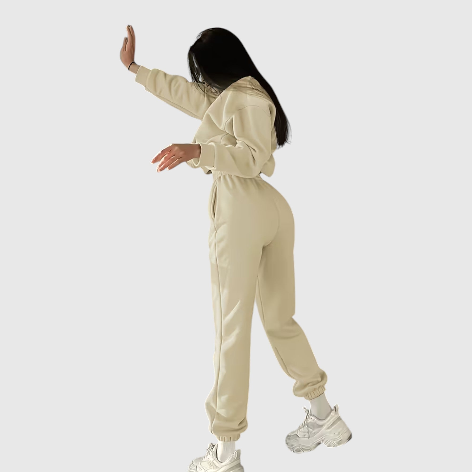 Hazel | Women's Loose Fit Embroidered Tracksuit Two-Piece Lounge Set