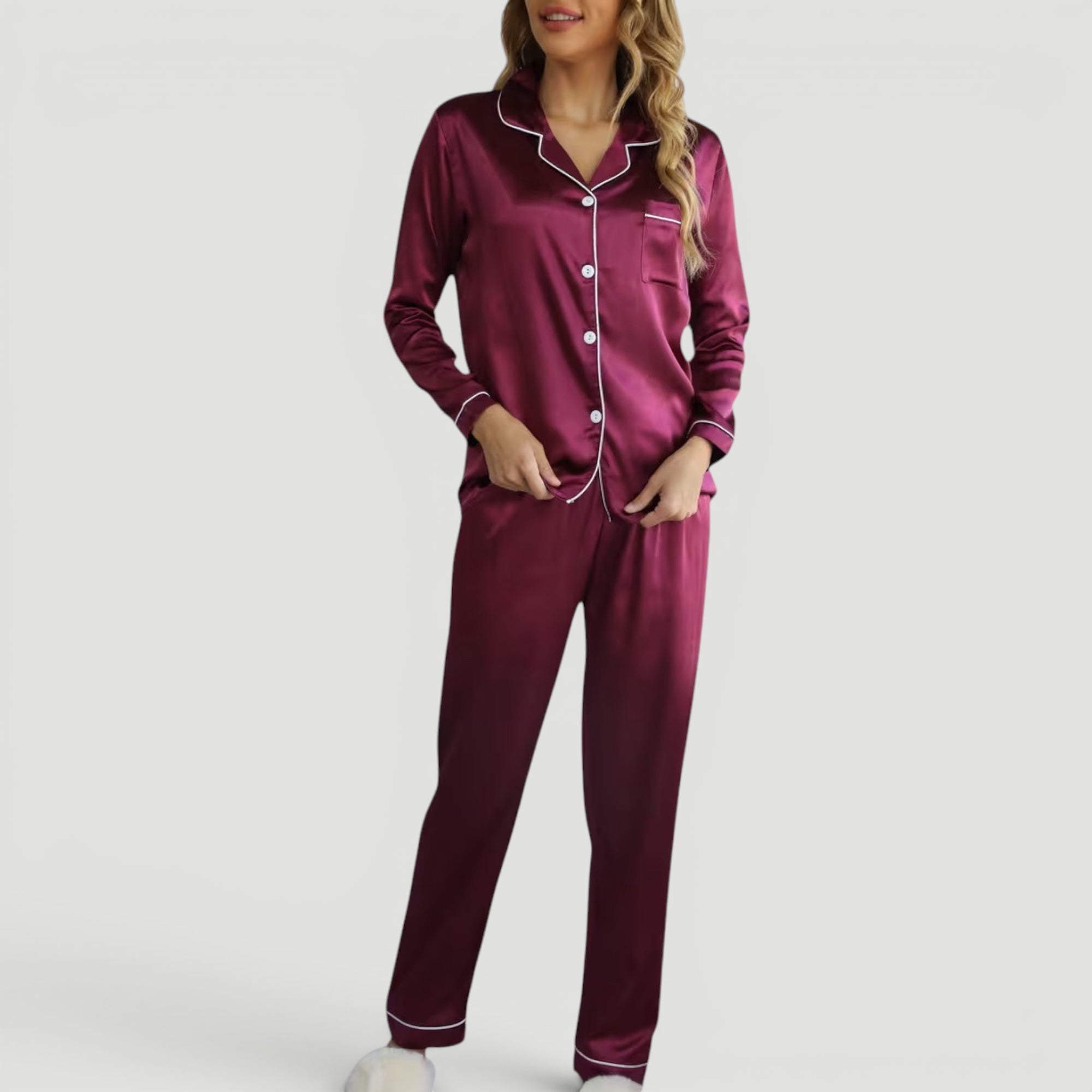 Ellmont London | Women’s Elegant Two Piece Pajama Lounge Set