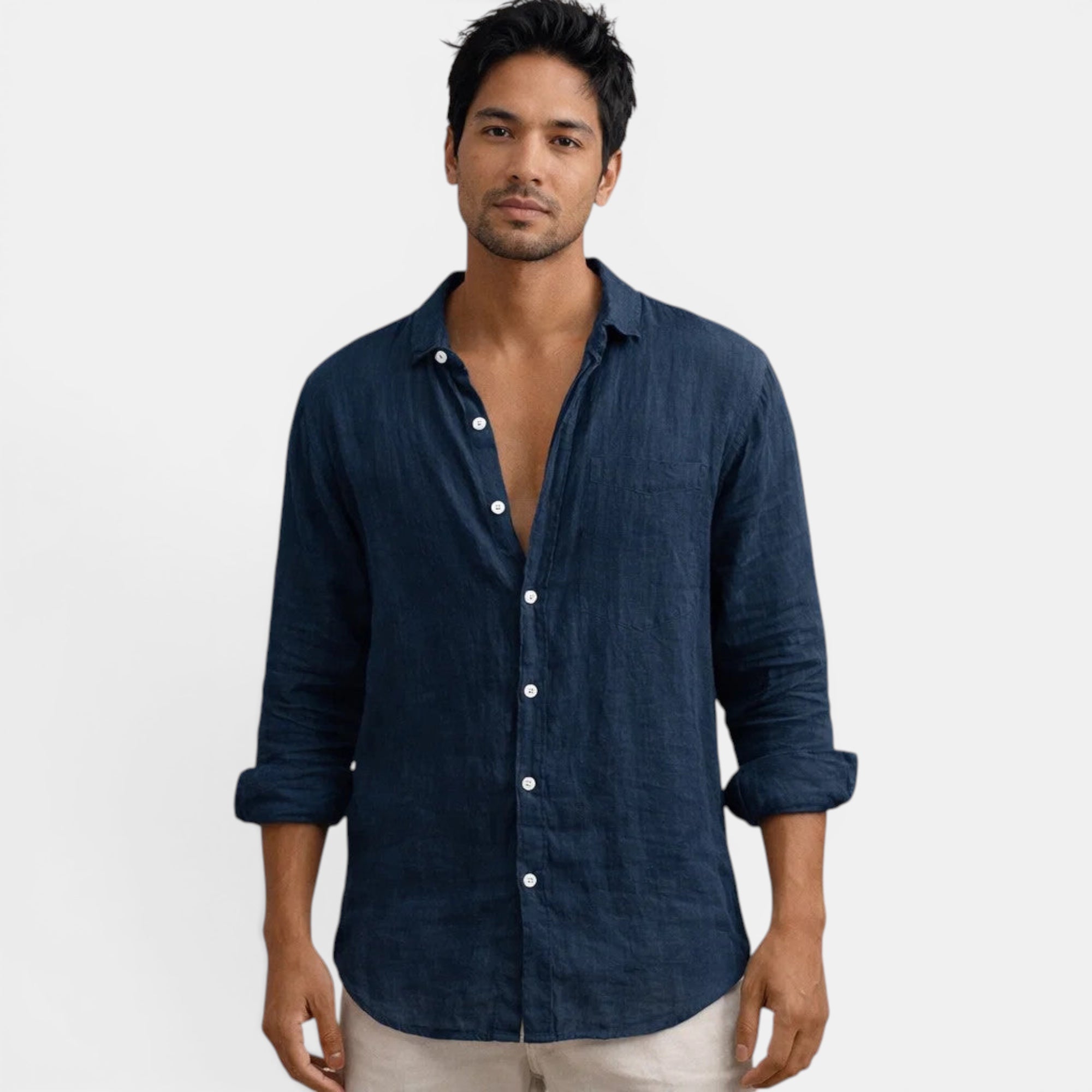 Ellmont London | Men's Breathable Old Money Linen Casual Shirt For Summer
