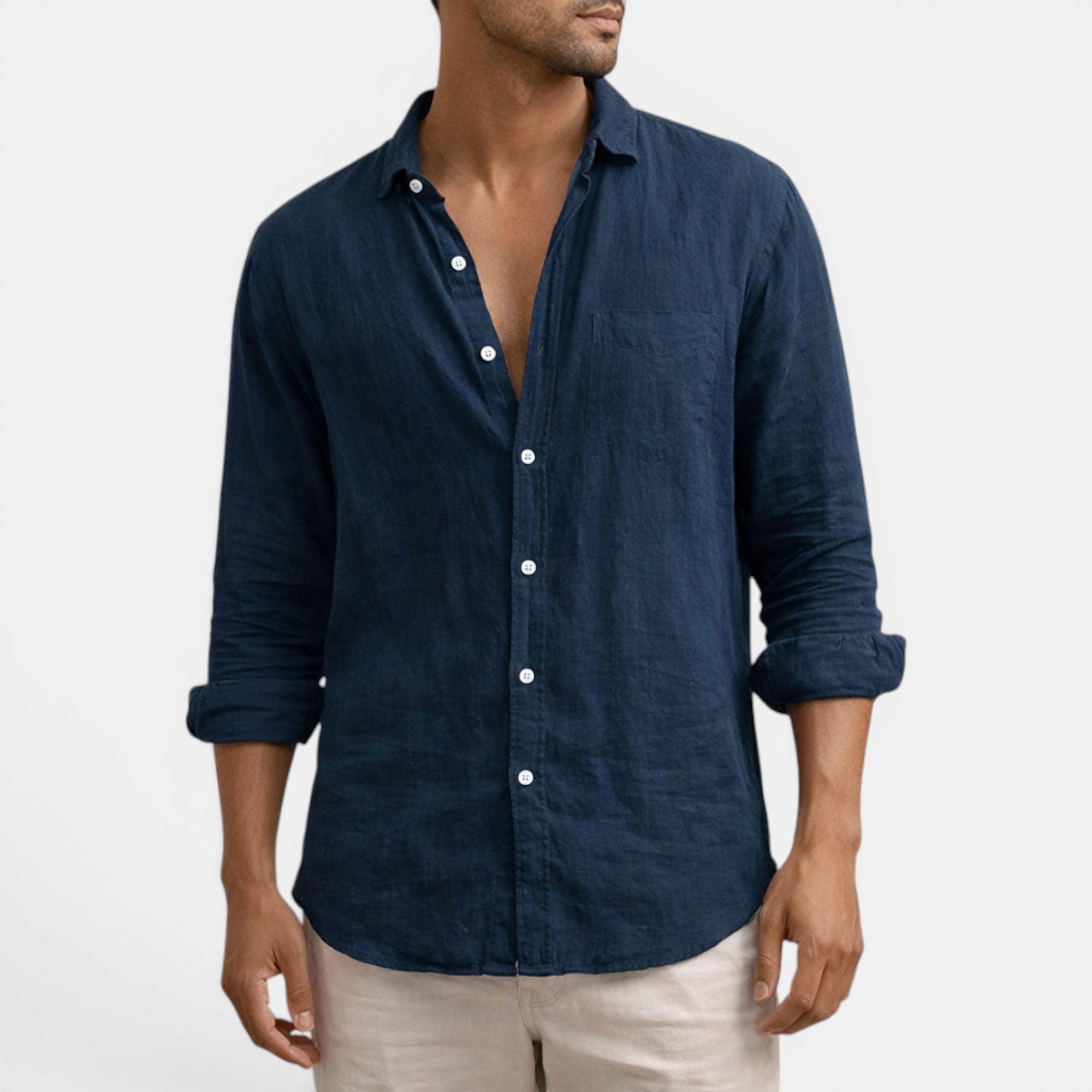 Ellmont London | Men's Linen Shirt – Breathable Casual Button Up