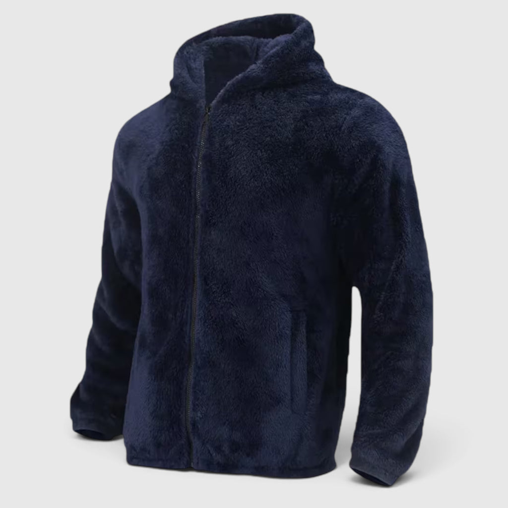 Jasper | Men's Warm Zip Up Teddy Jacket – Hooded Plus Size Outerwear