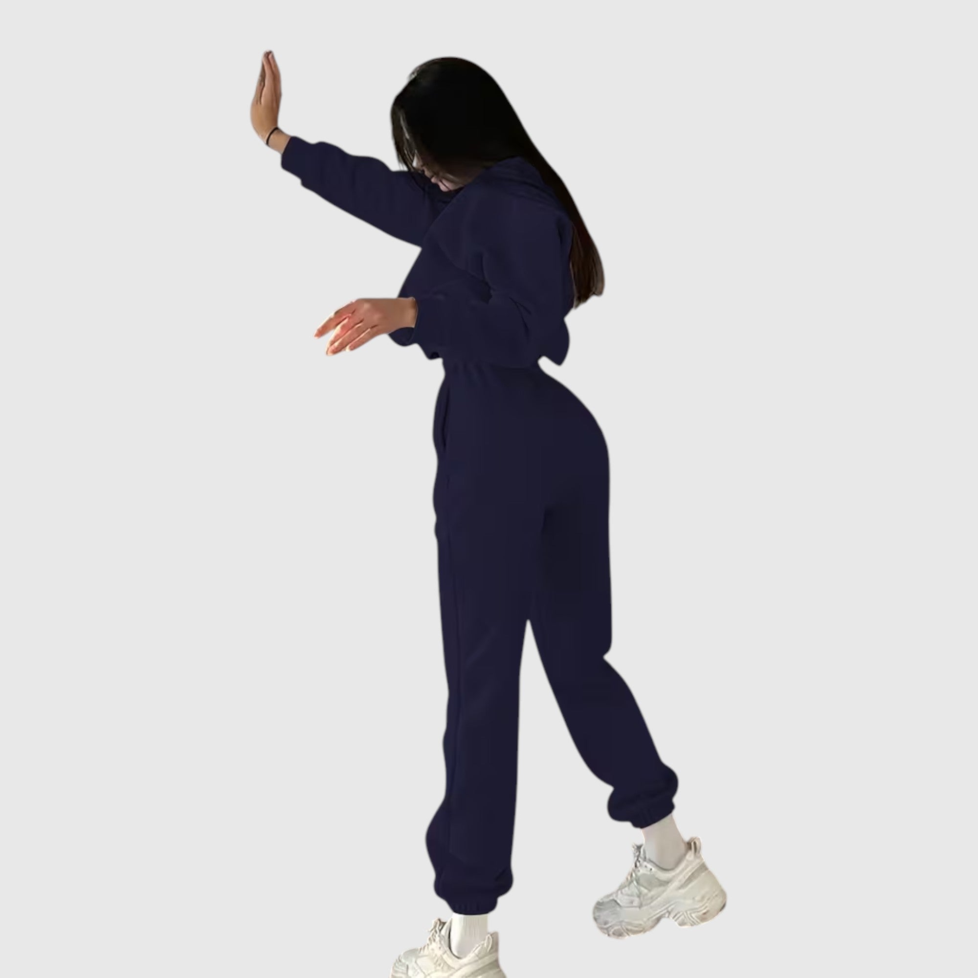 Hazel | Women's Loose Fit Embroidered Tracksuit Two-Piece Lounge Set