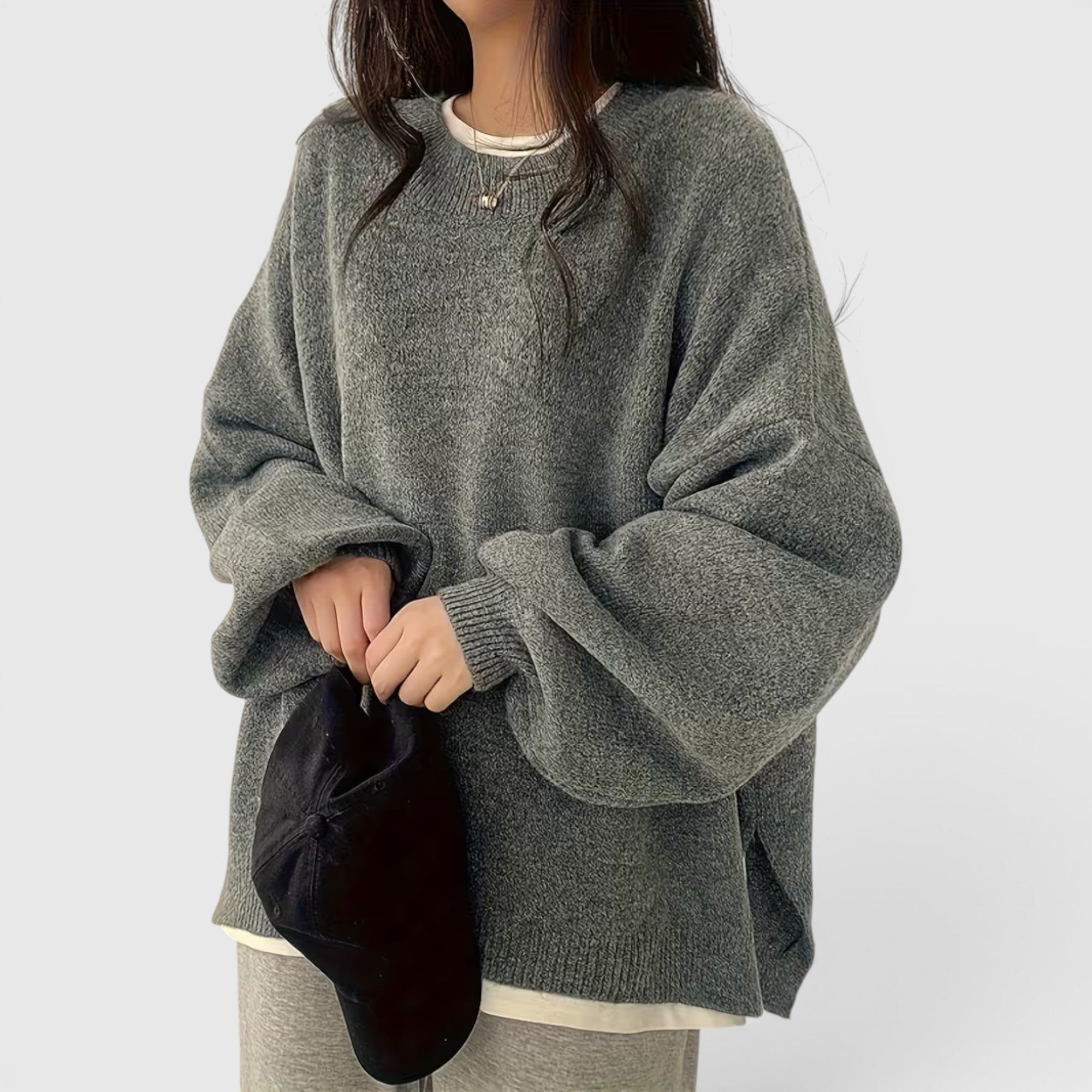 Iris | Women's Crewneck Sweater Long Sleeve Casual Knit Fall Winter Top