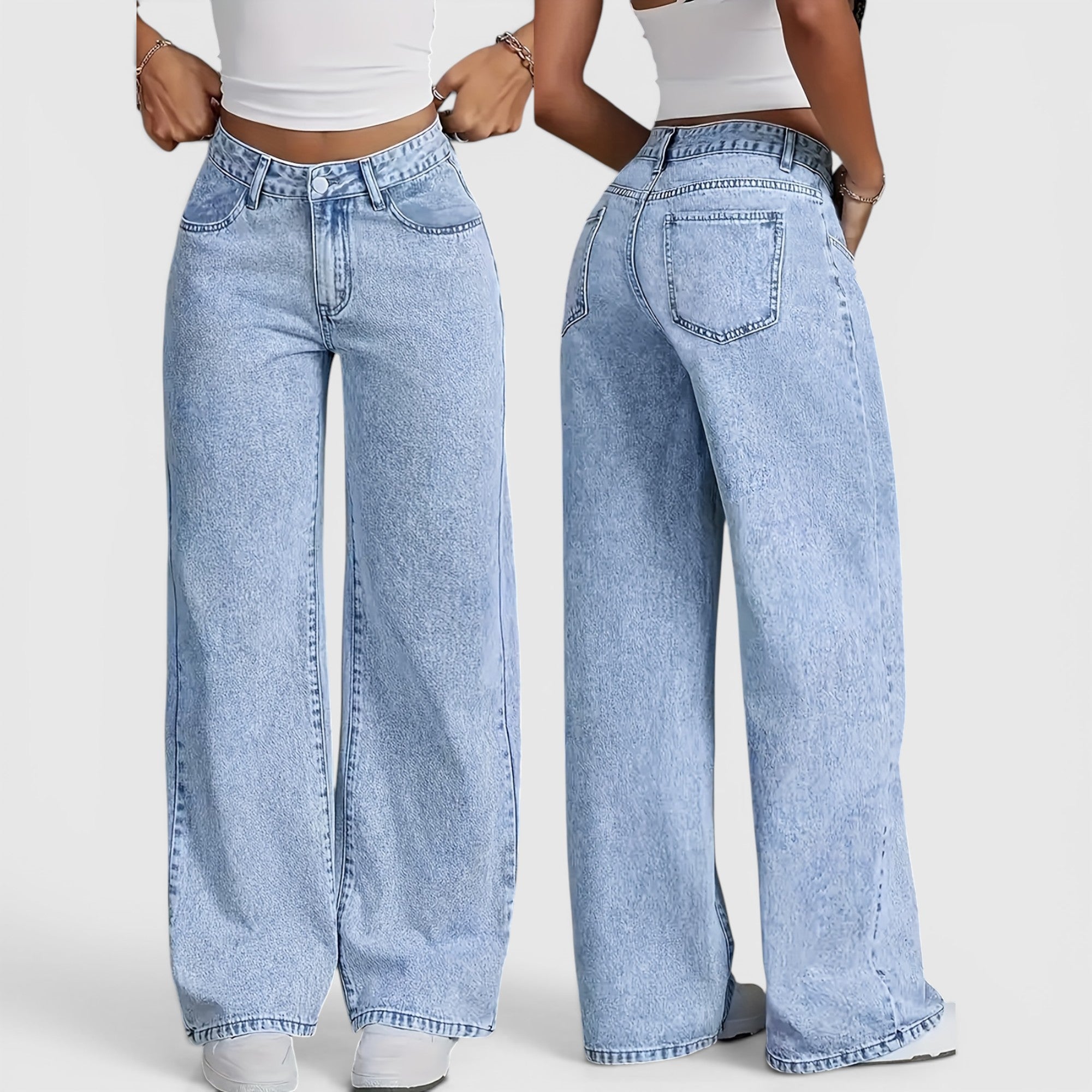 Ellmont London | Women's Oversized High Waist Jeans for Work & Travel