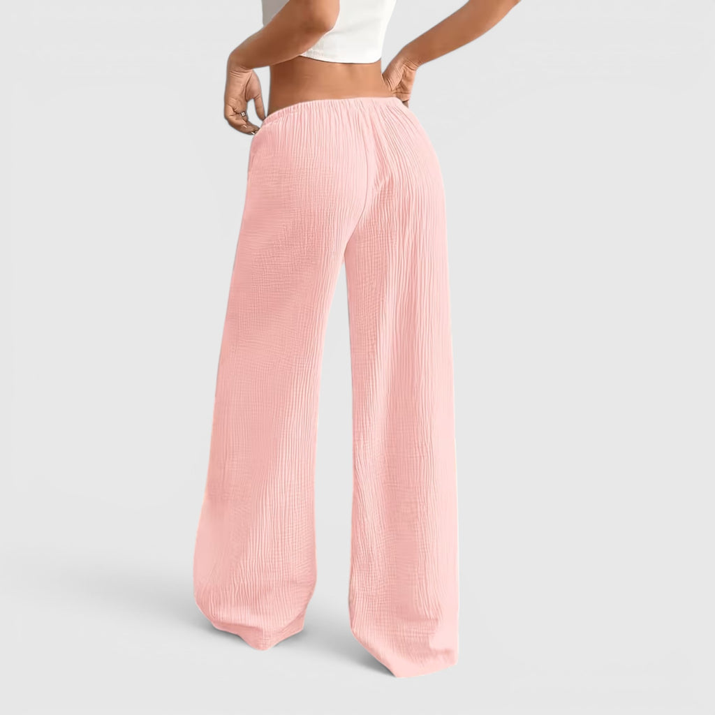 Greta | Women's Loose Straight Leg Trouser Set Lightweight Casual Outfit