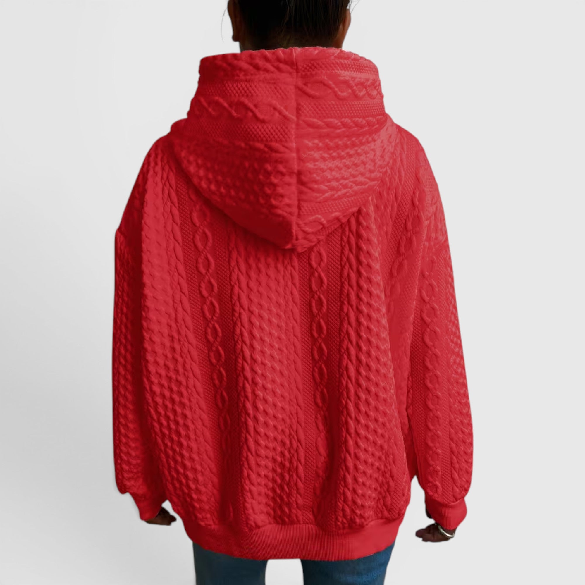 Ellmont London | Women's Plus Size Long Sleeve Hoodie Relaxed Fit Sweatshirt
