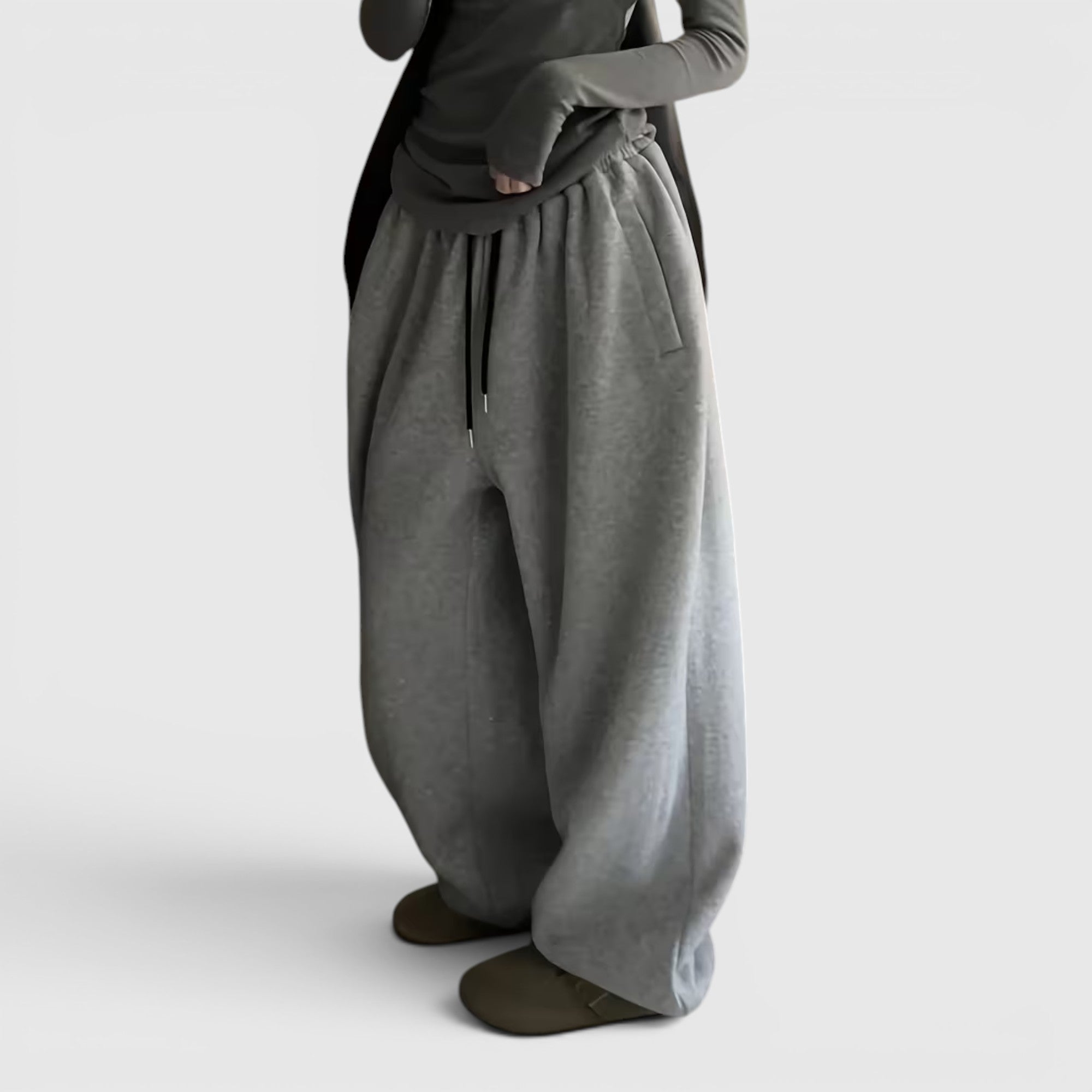 Fern | Women's Casual Wide Leg Elastic Waist Pants Everyday Lounge Wear