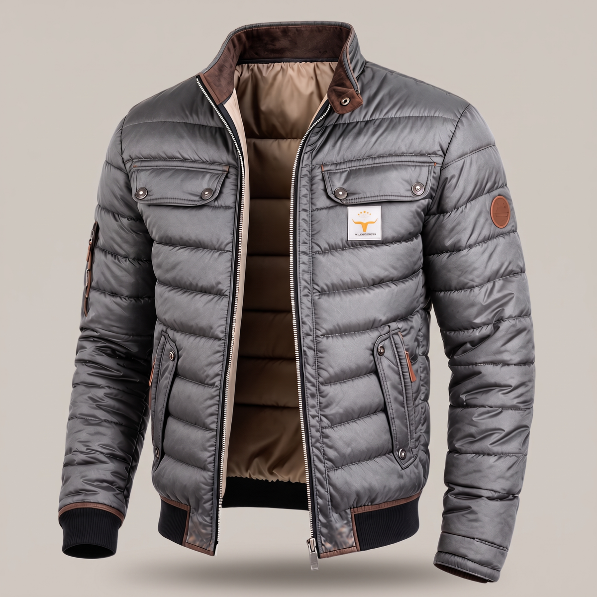 Women's Quilted Puffer Jacket – Vintage Style Padded Jacket