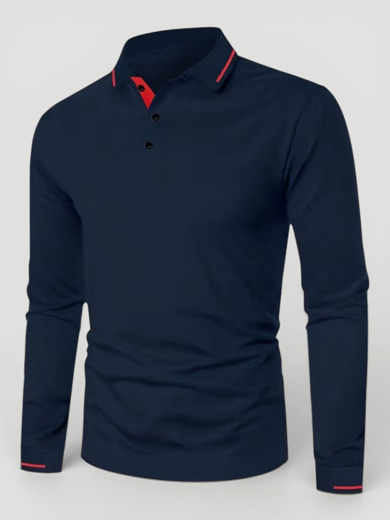 Ellmont London | Men’s Long Sleeve Polo Shirt Everyday Comfort