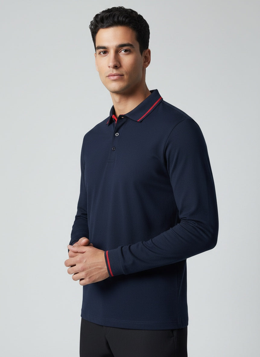 Ellmont London | Men’s Long Sleeve Polo Shirt Everyday Comfort