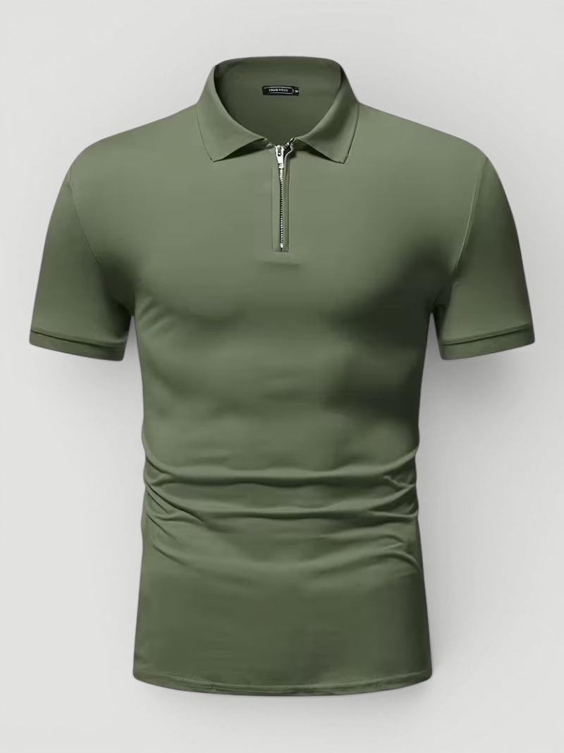 Ellmont London | Men’s Lightweight Zip Polo Shirt Everyday Style