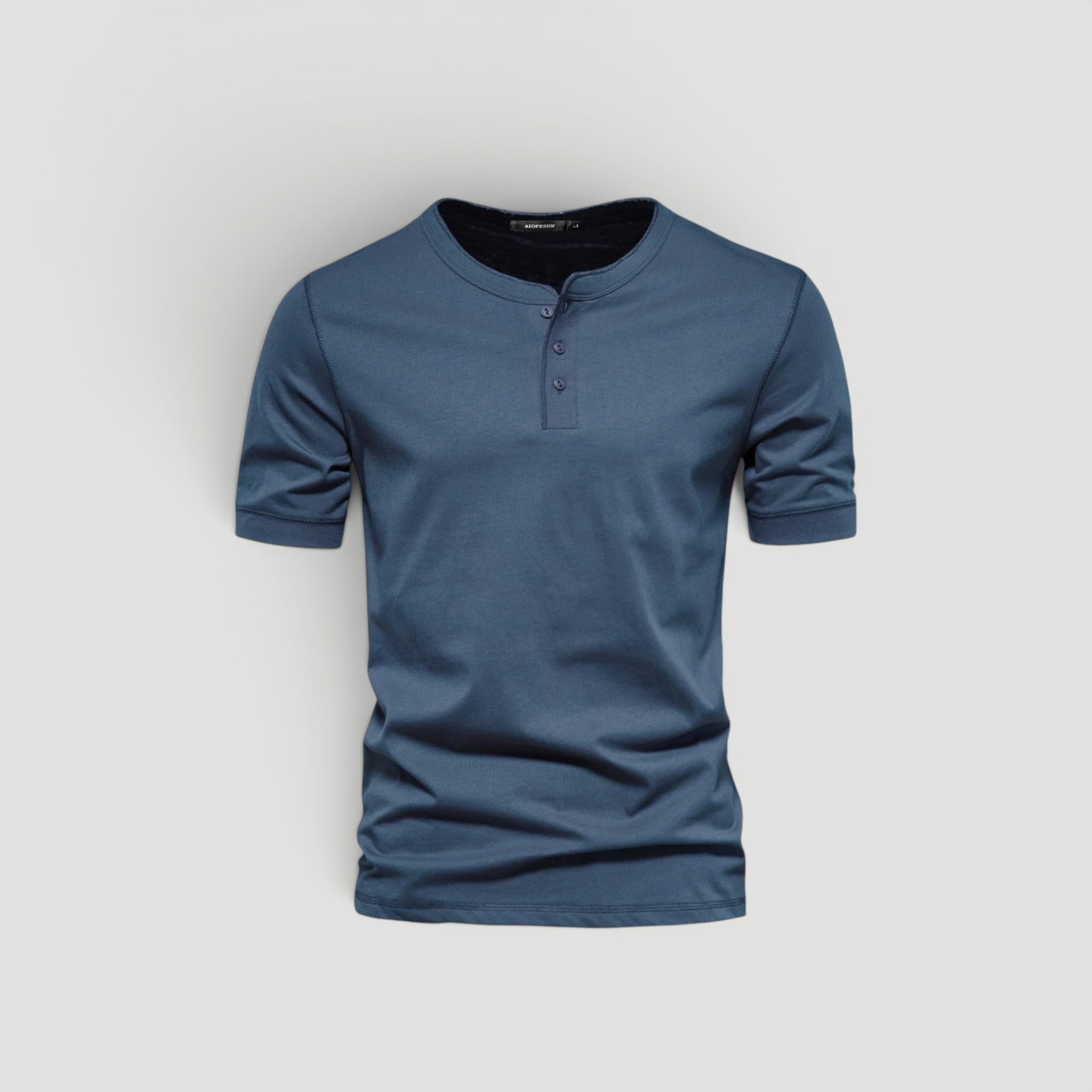 Ellmont London | Men’s Slim Fit Button Neck Casual Shirt