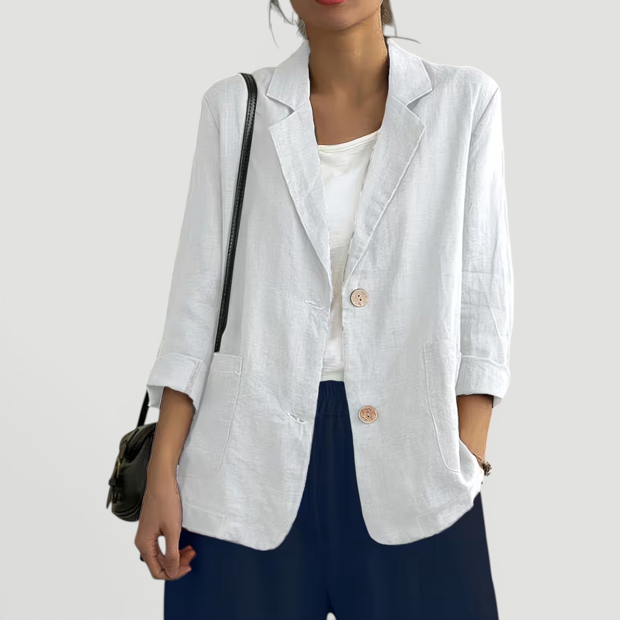 Ellmont London | Women's Summer 2 Button Blazer Jacket with Pockets