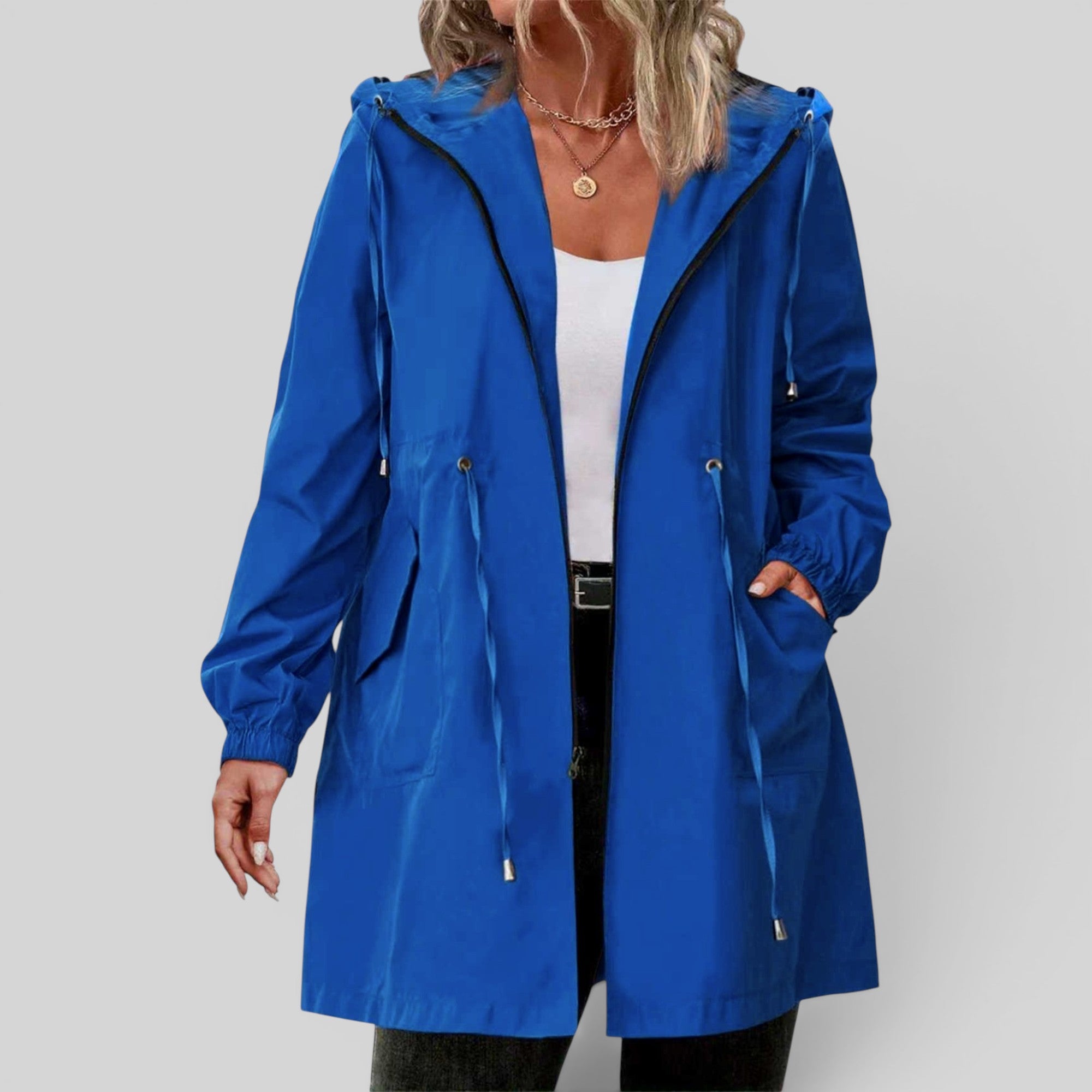 Ellmont London | Women's Waterproof Trench Coat Full Zip Outdoor Rain Jacket